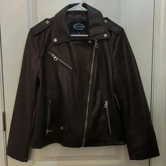Scoop Women's Faux Leather Moto Jacket - Picture 2 of 10